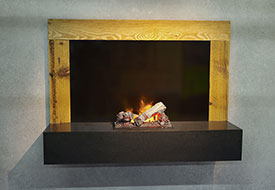 Cheminée électrique rayonnante en bois